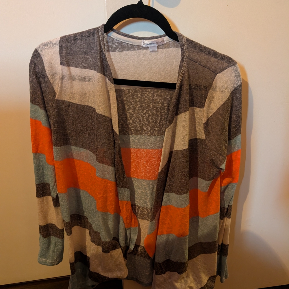 Warehouse Multicolor Striped Cardigan